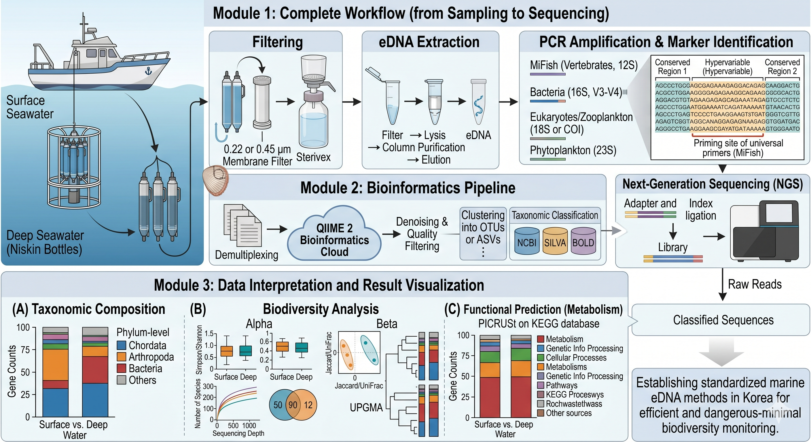 Environmental DNA metabarcoding pipeline
